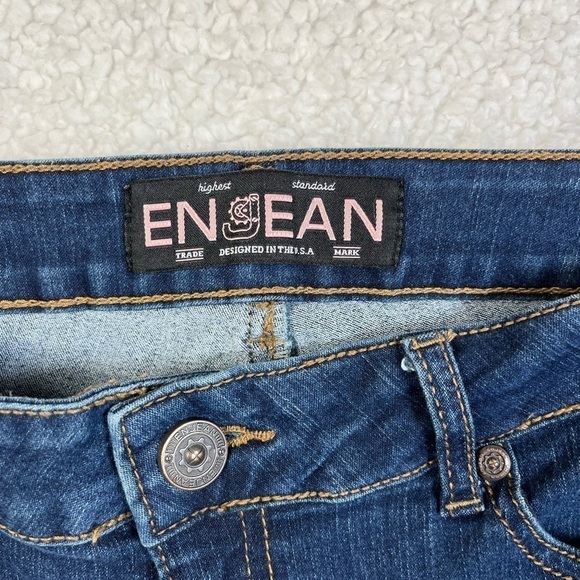 En Jean women’s Junior Size 13 Skinny Dark Washlights distressed - Picture 7 of 9